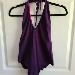Warrior Within Deep-V Purple Bodysuit